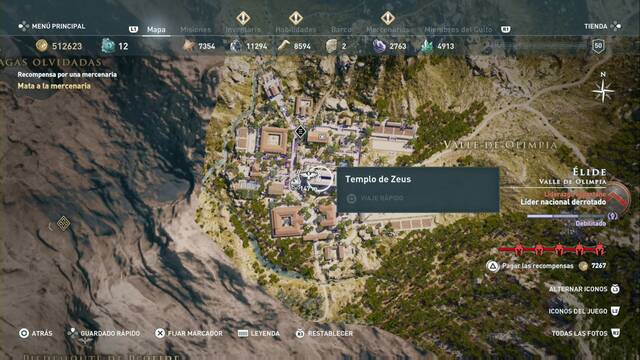 Assassin's Creed Odyssey - Valle de Olimpia - Templo de Zeus