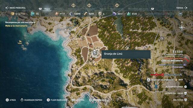 Assassin's Creed Odyssey - Campos de lino - Granja de Lin