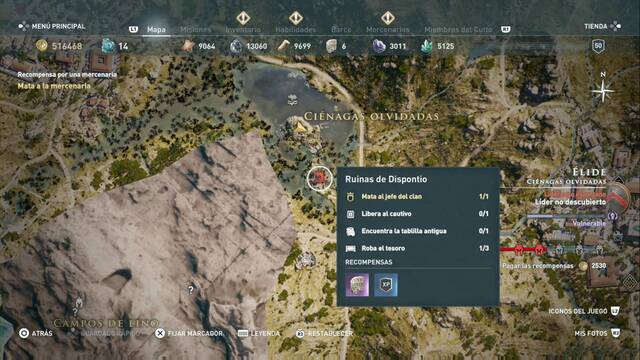 Assassin's Creed Odyssey - Cinagas olvidadas - Ruinas de Dispontio