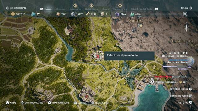 Assassin's Creed Odyssey - Humedales de Hidra - Palacio de Hipomedonte