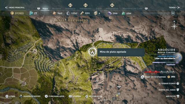Assassin's Creed Odyssey - Monte Corifeo - Mina de plata agotada