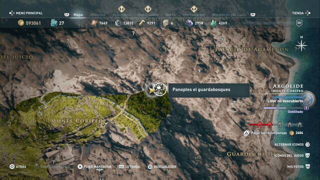 Assassin's Creed Odyssey - Monte Corifeo - Panoptes el guardabosques