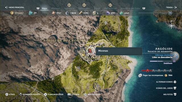 Assassin's Creed Odyssey - Palacio de Agamenón - Micenas