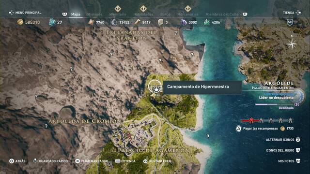 Assassin's Creed Odyssey - Palacio de Agamenón - Campamento de Hipermnestra