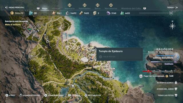 Assassin's Creed Odyssey - Reino de la esperanza - Templo de Epidauro