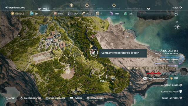 Assassin's Creed Odyssey - Valle de los sueños - Campamento militar de Trec‚n