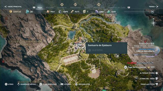 Assassin's Creed Odyssey - Valle de los sueños - Santuario de Epidauro