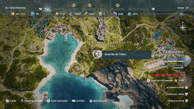Assassin's Creed Odyssey - Ruinas antiguas de Perseo - Guarida de Tideo