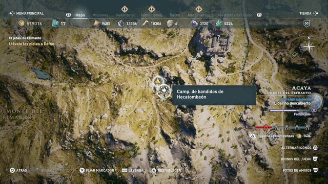 Assassin's Creed Odyssey - Cumbres del Erimanto - Campamento de bandidos de Hecatombe¢n