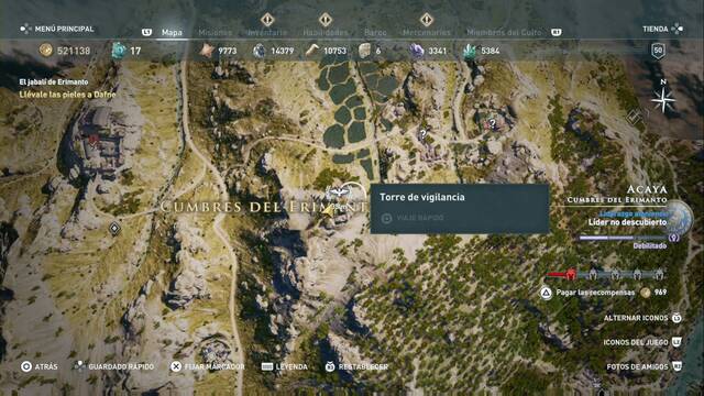 Assassin's Creed Odyssey - Cumbres del Erimanto - Torre de vigilancia