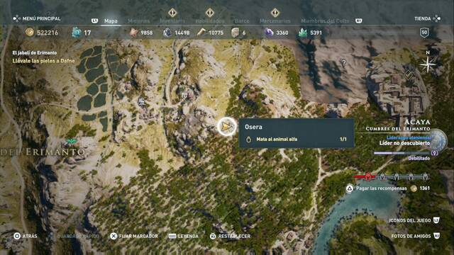 Assassin's Creed Odyssey - Cumbres del Erimanto - Osera