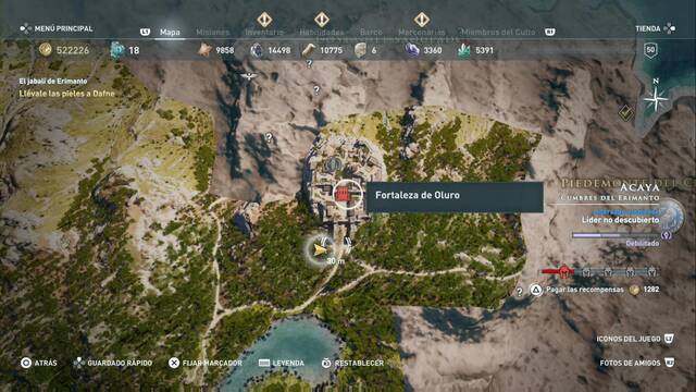 Assassin's Creed Odyssey - Cumbres del Erimanto - Fortaleza de Oluro
