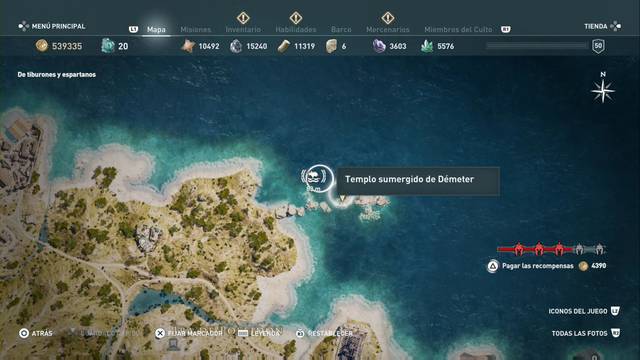 Assassin's Creed Odyssey - Ira de Poseidón - Templo sumergido de D‚meter