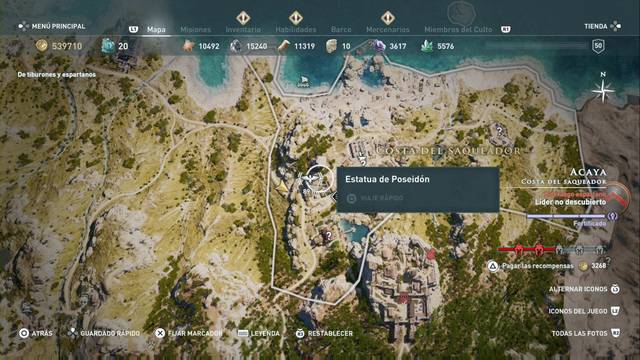 Assassin's Creed Odyssey - Costa del saqueador - Estatua de Poseid¢n