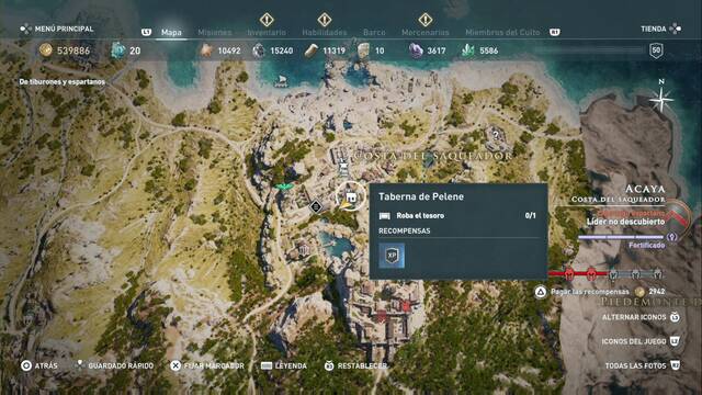 Assassin's Creed Odyssey - Costa del saqueador - Taberna de Pelene