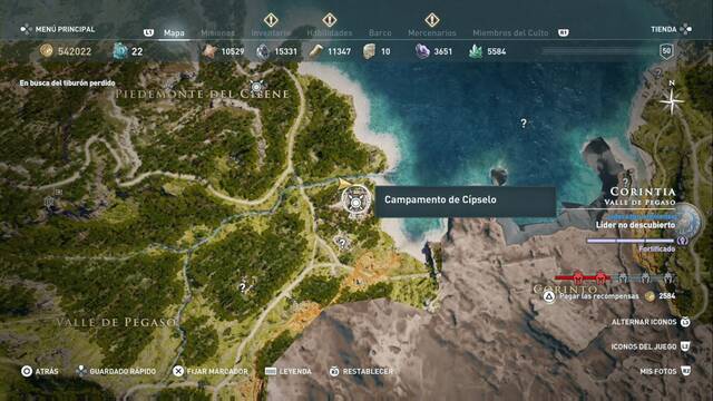 Assassin's Creed Odyssey - Valle de Pegaso - Campamento de C¡pselo