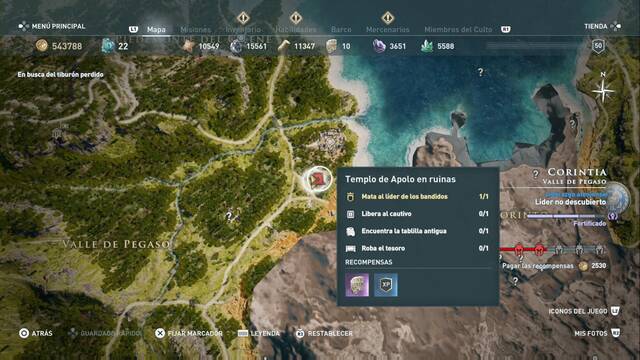 Assassin's Creed Odyssey - Valle de Pegaso - Templo de Apolo en ruinas