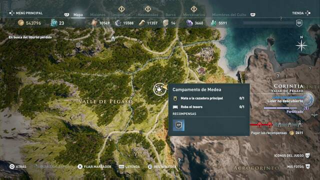 Assassin's Creed Odyssey - Valle de Pegaso - Campamento de Medea