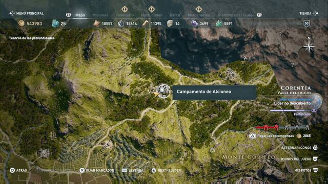 Assassin's Creed Odyssey - Valle del juicio - Campamento de Alcioneo