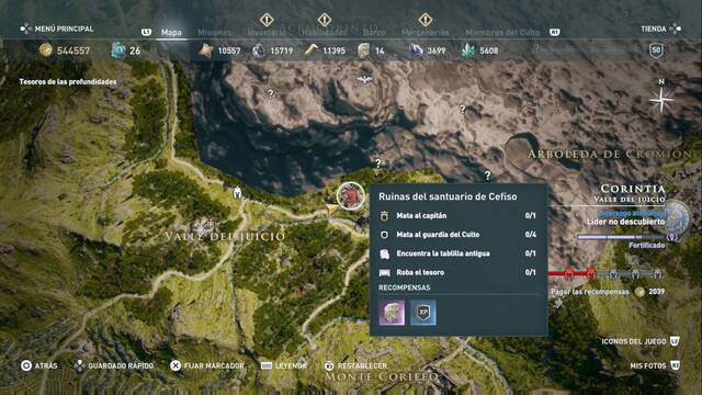Assassin's Creed Odyssey - Valle del juicio - Ruinas del santuario de Cefiso