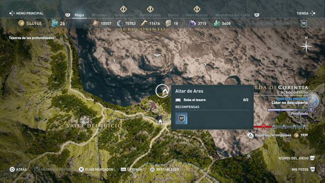 Assassin's Creed Odyssey - Acrocorinto - Altar de Ares