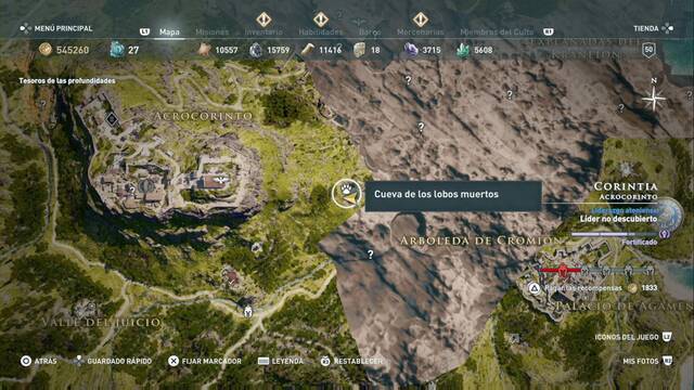 Assassin's Creed Odyssey - Acrocorinto - Cueva de los lobos muertos