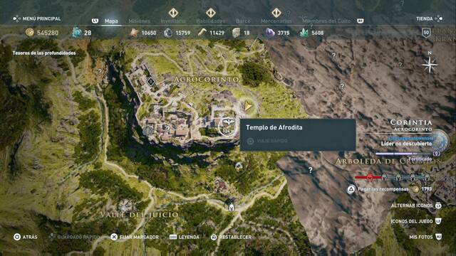 Assassin's Creed Odyssey - Acrocorinto - Templo de Afrodita