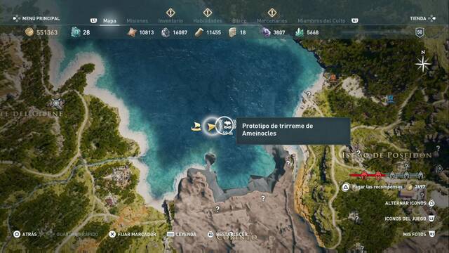 Assassin's Creed Odyssey - Corinto - Prototipo de trirreme de Ameinocles (cofre con Espartanos de ‚lite para la tripulaci¢n)