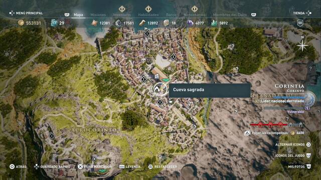 Assassin's Creed Odyssey - Corinto - Cueva sagrada