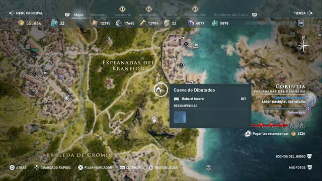 Assassin's Creed Odyssey - Explanadas del Kraneion - Cueva de Dibutades