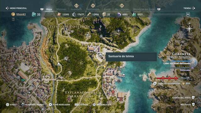 Assassin's Creed Odyssey - Istmo de Poseidón - Santuario de Istmia