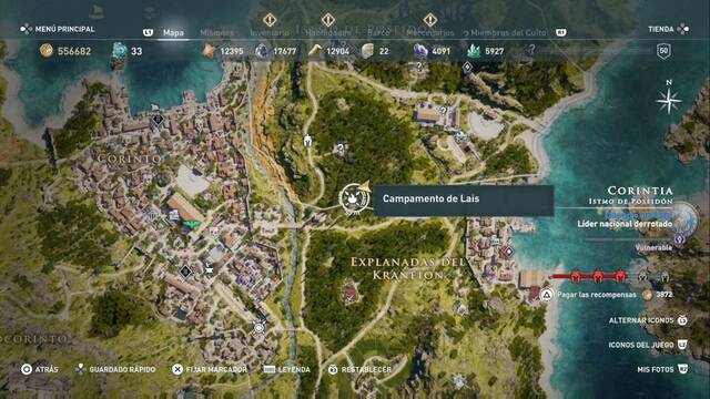 Assassin's Creed Odyssey - Istmo de Poseidón - Campamento de Lais