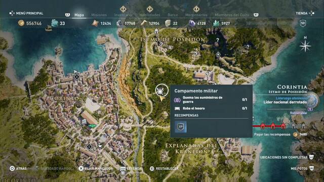 Assassin's Creed Odyssey - Istmo de Poseidón - Campamento militar