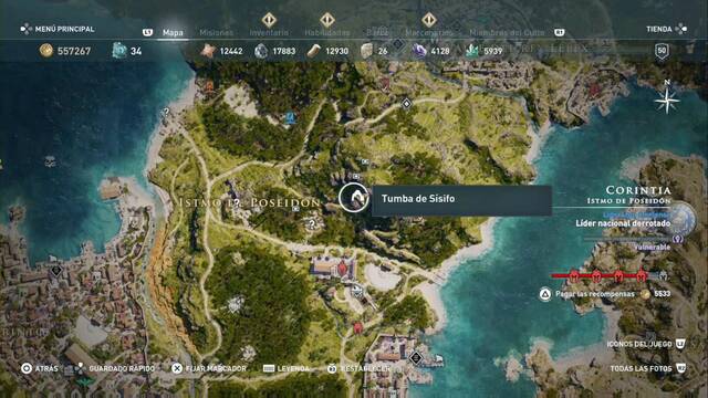 Assassin's Creed Odyssey - Istmo de Poseidón - Tumba de S¡sifo
