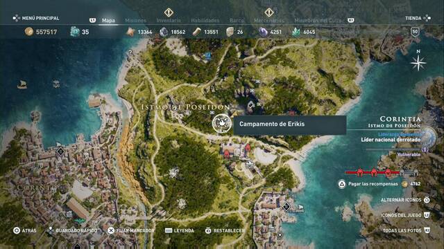 Assassin's Creed Odyssey - Istmo de Poseidón - Campamento de Erikis