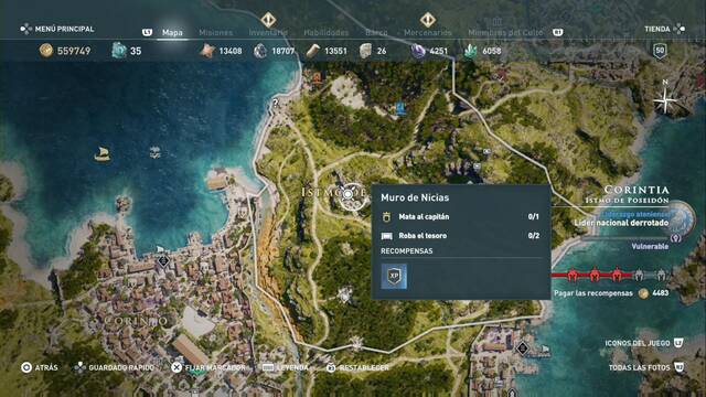 Assassin's Creed Odyssey - Istmo de Poseidón - Muro de Nicias
