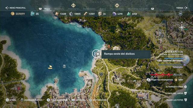 Assassin's Creed Odyssey - Istmo de Poseidón - Rampa oeste del diolkos