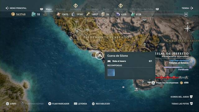 Assassin's Creed Odyssey - Piedemonte plateado - Cueva de Sileno