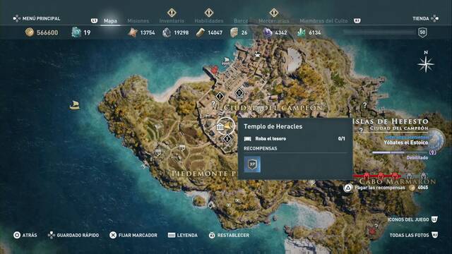 Assassin's Creed Odyssey - Ciudad del campen - Templo de Heracles