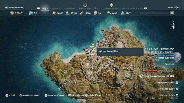 Assassin's Creed Odyssey - Ciudad del campen - Almacn militar