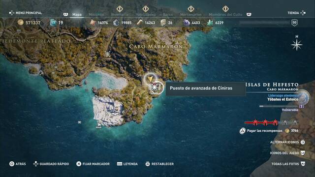 Assassin's Creed Odyssey - Cabo Mrmaron - Puesto de avanzada de Cniras