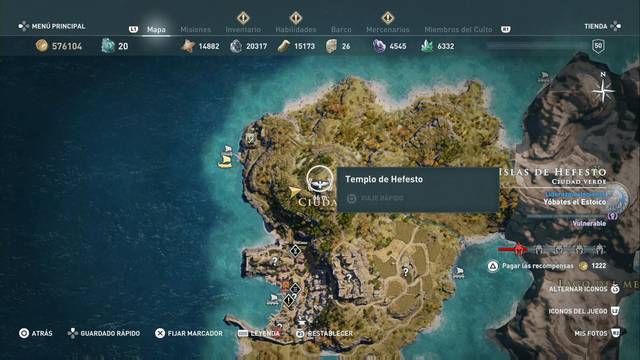 Assassin's Creed Odyssey - Ciudad Verde - Templo de Hefesto