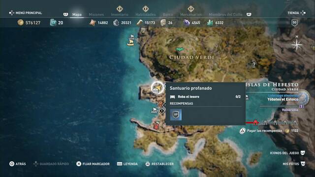 Assassin's Creed Odyssey - Ciudad Verde - Santuario profanado
