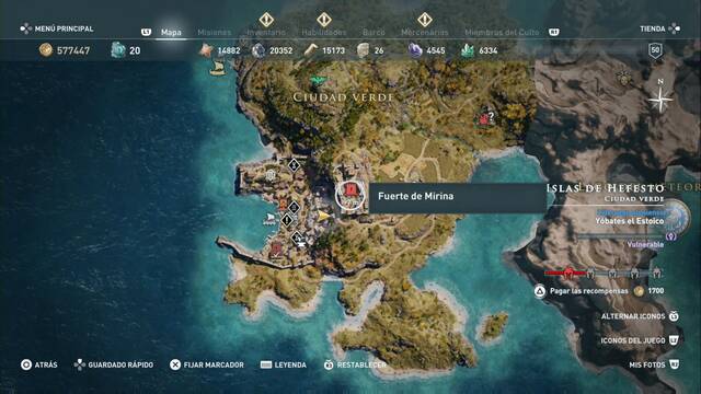 Assassin's Creed Odyssey - Ciudad Verde - Fuerte de Mirina