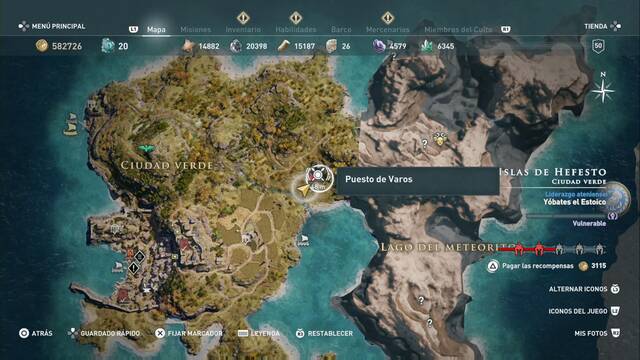 Assassin's Creed Odyssey - Ciudad Verde - Puesto de Varos