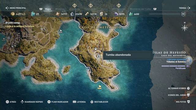 Assassin's Creed Odyssey - Valle del meteorito - Tumba abandonada