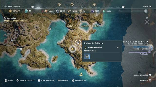 Assassin's Creed Odyssey - Valle del meteorito - Ruinas de Poliocne