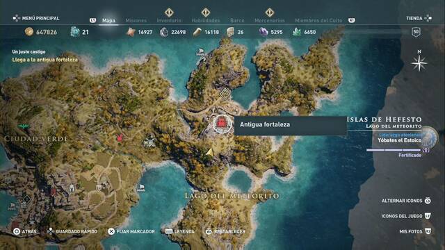Assassin's Creed Odyssey - Valle del meteorito - Antigua fortaleza