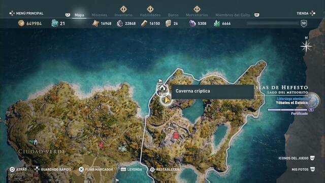 Assassin's Creed Odyssey - Valle del meteorito - Caverna crptica