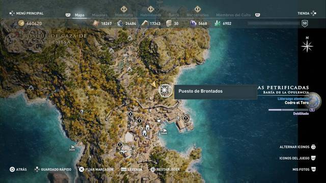 Assassin's Creed Odyssey - Bahía de la opulencia - Puesto de Brontados